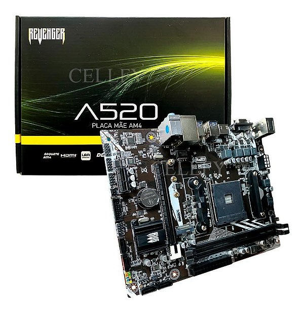 PLACA MÃE A520M  REVENGER AMD AM4, MATX, DDR4