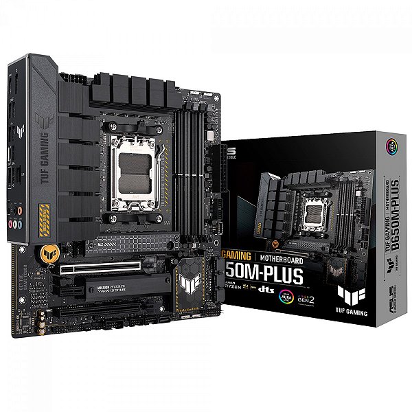 PLACA MÃE ASUS TUF GAMING B650M-PLUS, AMD AM5 B650, MATX, DDR5