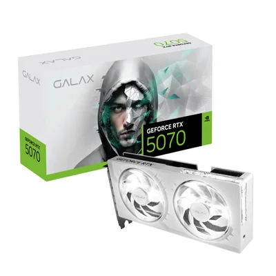 Placa de Vídeo RTX 5070 NVIDIA 12GB 1-CLICK OC White 196BITS GDDR7 GALAX 57NON7MDBSWH