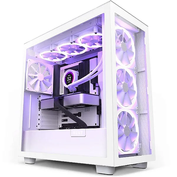 Gabinete NZXT H7 Elite | Mid Tower | ATX | Lateral e Frontal em Vidro Temperado | Branco - CM-H71EW-01