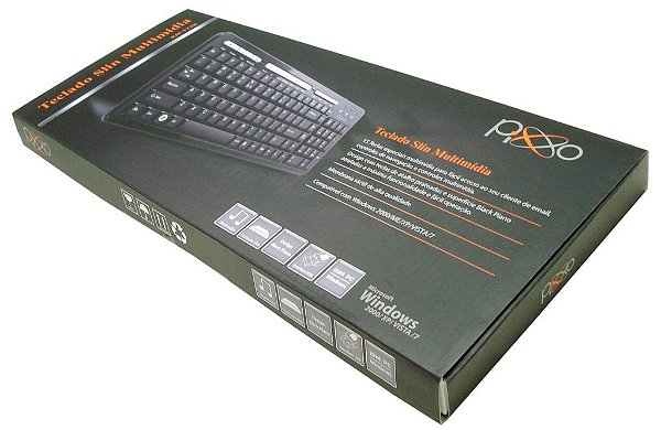 Teclado Slim PIXXO Multimídia KM-1728