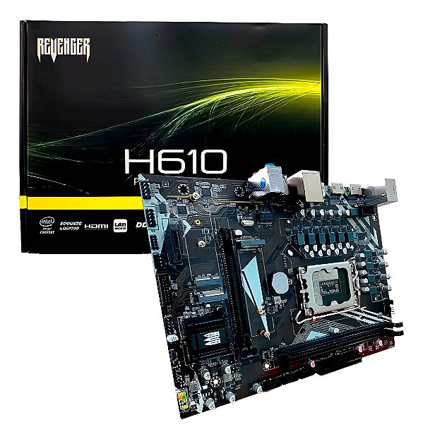 Placa Mãe Processadores Amd Ryzen Revenger Lga1700 Chipset Intel H610 AM4 DDR4