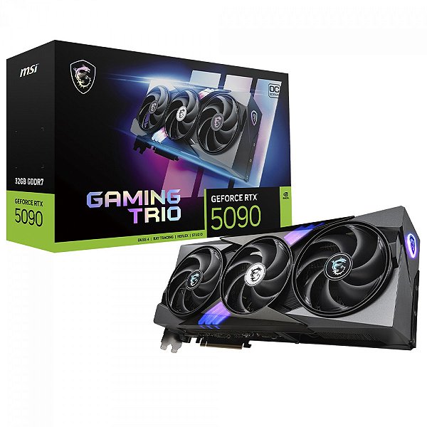 Placa de Vídeo MSI Nvidia GeForce RTX 5090 Gaming Trio OC, 32GB, GDDR7, DLSS, Ray Tracing 912-V530-024