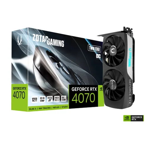Placa De Vídeo Zotac Gaming, Geforce Rtx 4070 Twin Edge, 12GB, Gddr6x - ZT-D40700E-10M
