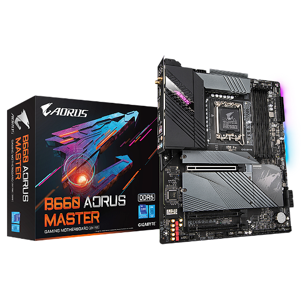 Placa Mãe Gigabyte para Intel 1700 B660 Aorus Master 4xDDR5 ATX