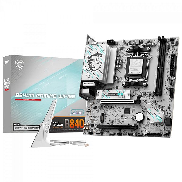 Placa Mãe MSI B840M Gaming Wifi 6E- AM5 DDR5 Ryzen 9000 series mATX