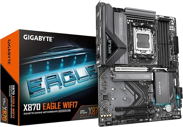 Placa-mãe X870 GIGABYTE EAGLE WIFI7 (OC), 1xPCIe 5.0, Wi-Fi 7, LAN 2,5 GbE, USB 4 DDR5