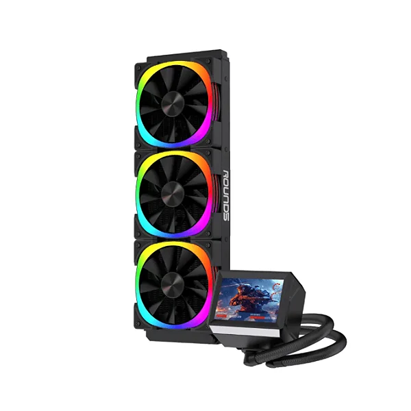 Water Cooler Round5 Notus Preto Argb Display Lcd 360mm - R5-WC-NOTUS-360B-2228