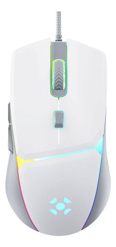 Mouse Gamer Crusader 12800 DPI Branco Fortrek