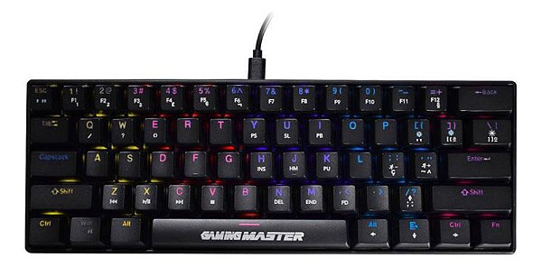 Teclado K-mex Mecânico Gamer Spectrafury Preto Kbl8 Rgb