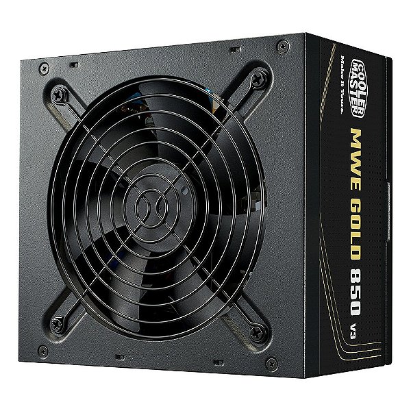 Fonte Cooler Master MWE V3, 850W, 80 Plus Ouro, ATX 3.1, PFC Ativo, Preto