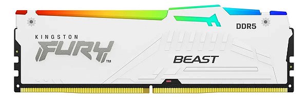Memória Kingston Fury Beast 32gb Ddr5 6000mhz Rgb - Branca