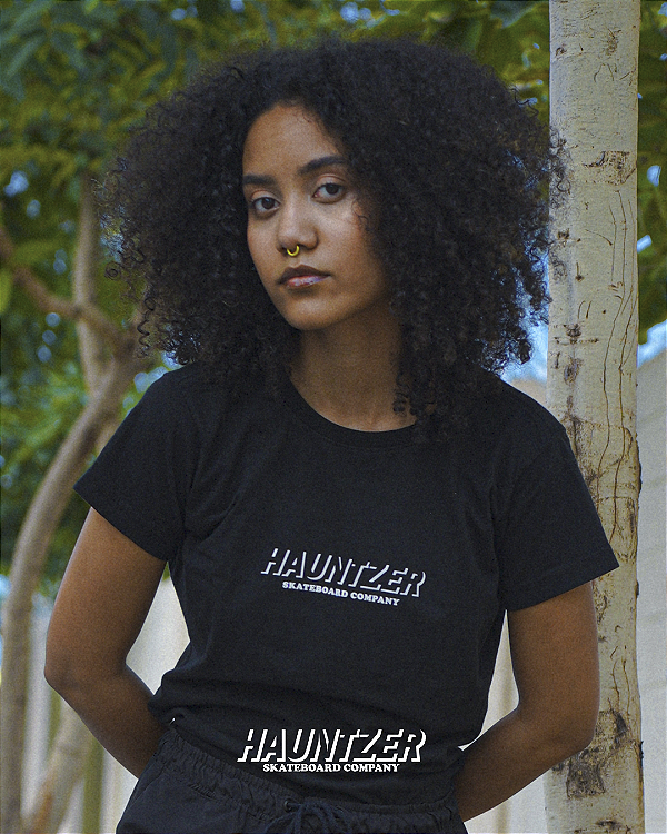 HAUNTZER Skateboard Company Baby look - preta