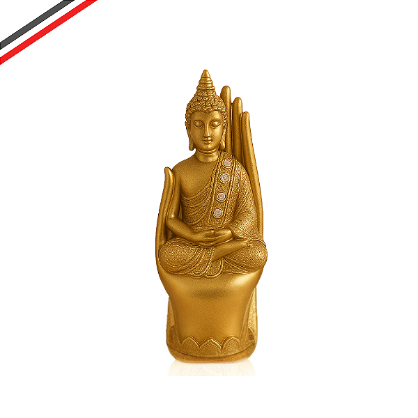 Buda Hindu Estatueta Decorativo Enfeite Sala Quarto Dourado