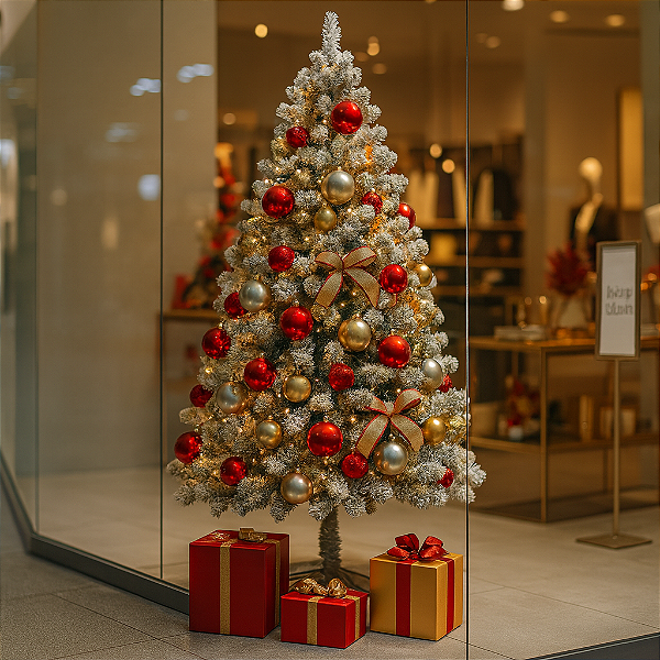 Árvore de Natal Nevada Luxo 1,80m com 700 Galhos – Alta Percepção de Valor para Revenda no Atacado