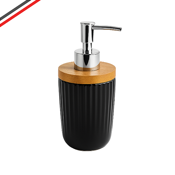 Porta Sabonete Liquido Preto Venc 22460