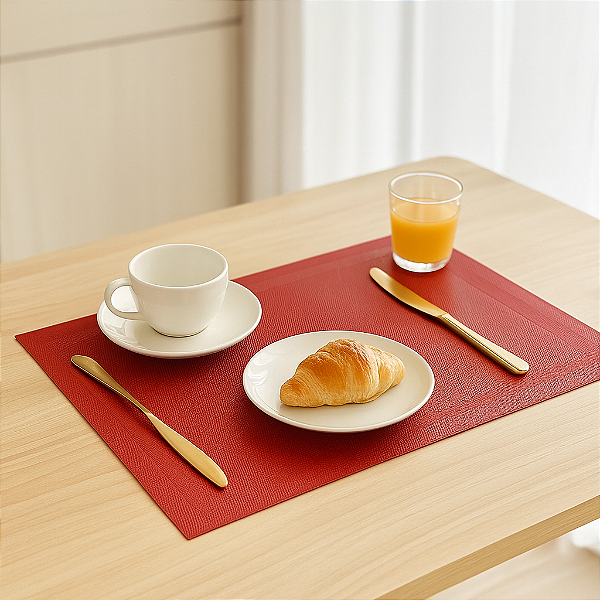 Jogo Americano Retangular Impermeável de Luxo – Sofisticação e Alta Saída na Revenda de Mesa Posta