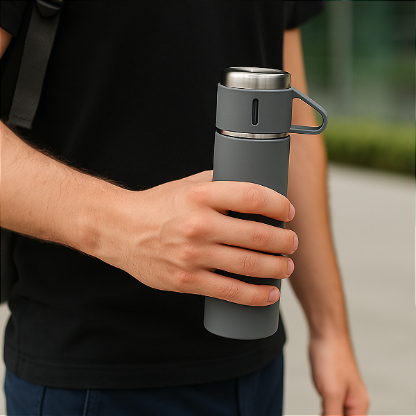 Garrafa Térmica Squeeze em Aço Inox – Mantém Bebidas Quentes ou Frias com Estilo e Alta Margem na Revenda