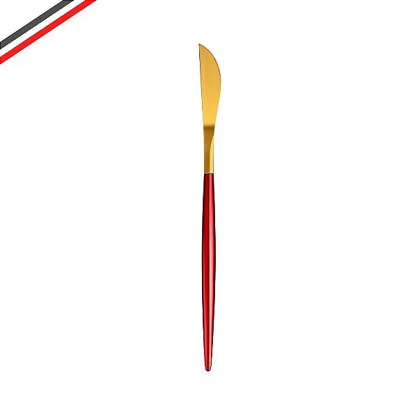 Faca Dourado com Vermelho