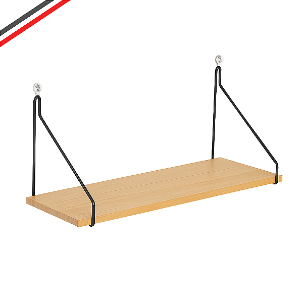 Prateleira Mdf Decorativa Suporte Metal para Quarto Sala