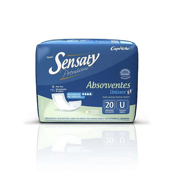 Absorvente Adulto Unissex Sensaty com 20 unidades