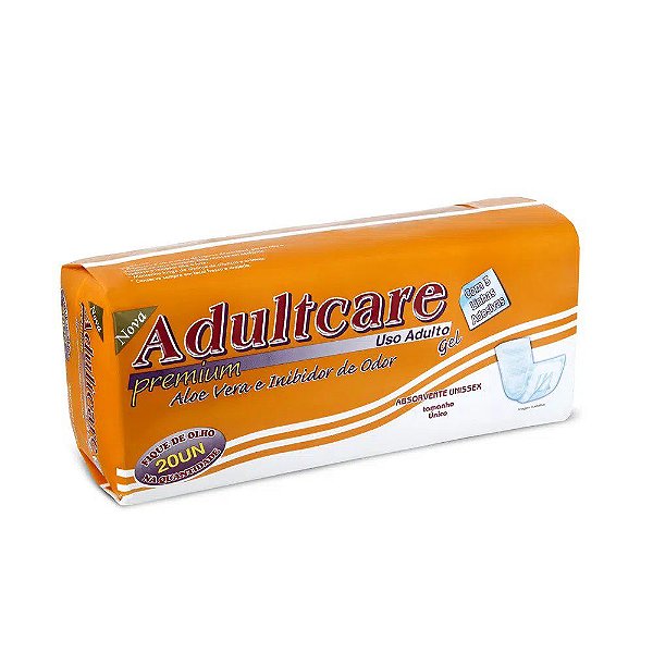 Absorvente Adulto Unissex Adultcare Premium com 20 unidades