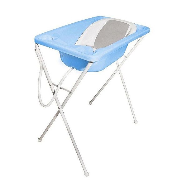 Banheira com Suporte e Redutor Acqua Trio Azul - Galzerano