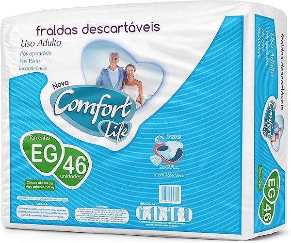 Fralda Adulto Descartável  Confort Life Hiper XG C/46un