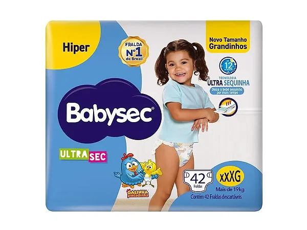 Fralda Infantil BabySec UltraSec  XXXG com 42 unidades