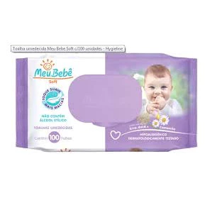 Lenço Umedecido Infantil Meu Bebê Soft com 100 unidades