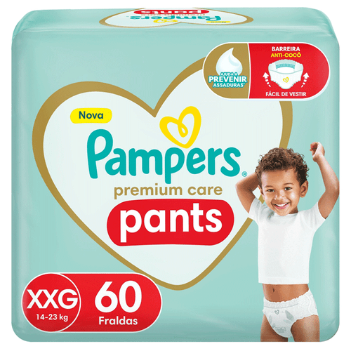 Fralda Pampers Pants Premium Care Roupinha XXG 60 Unidades