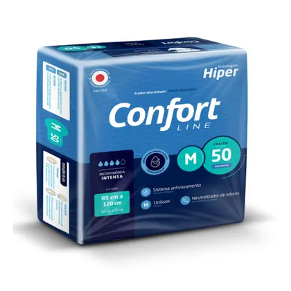 Fralda Adulto Confort Line M 50 Unid