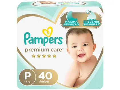 Fralda Infantil Pampers Premium Care P 40 un