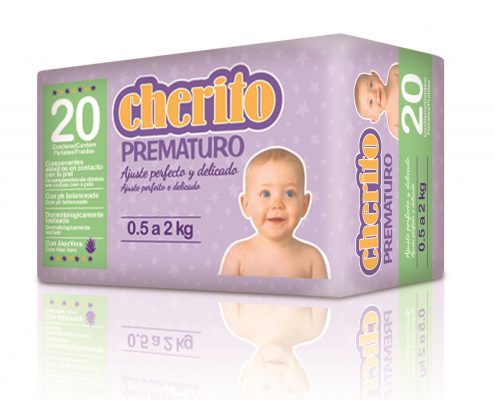 Fralda Infantil Cherito Prematuro 20 Unidades