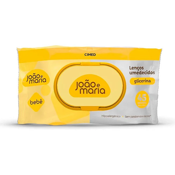 Lenços Umedecidos João e Maria 45 Unidades