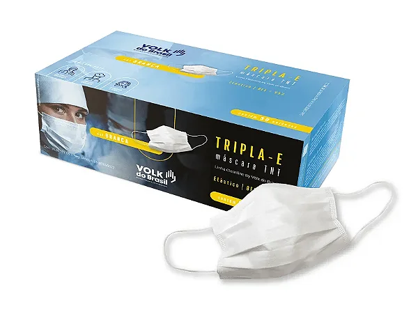 Mascara Tnt Tripla-e Branca Volk 50 unidades