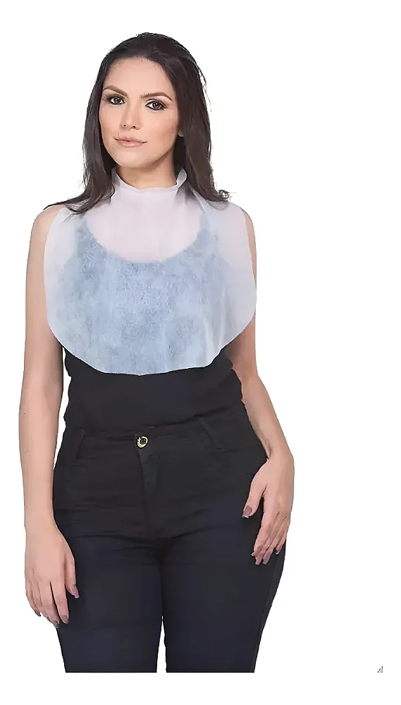 Babador Descartável Tnt Branco Com 3 Unidades