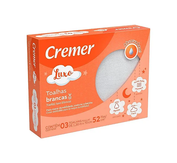 Toalha Fralda Cremer 03 unidades