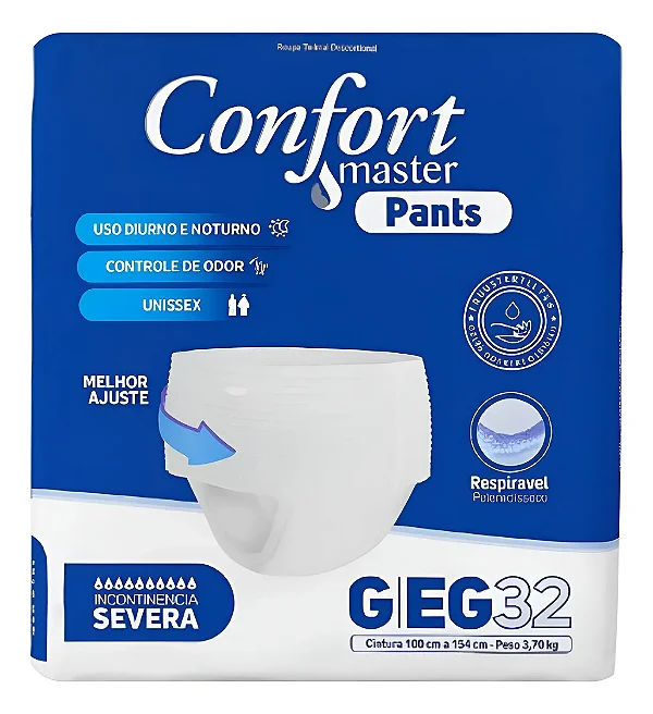 Roupa Intima Adulto Confort Master Pants G/EG 32 un