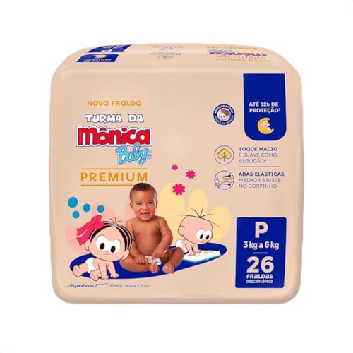 Fralda Infantil Turma da Mônica Premium P 26 un
