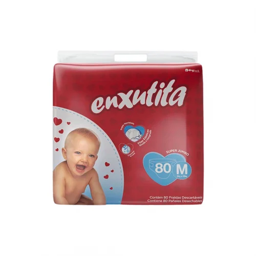 Fralda Infantil Enxutita M 80 unidades