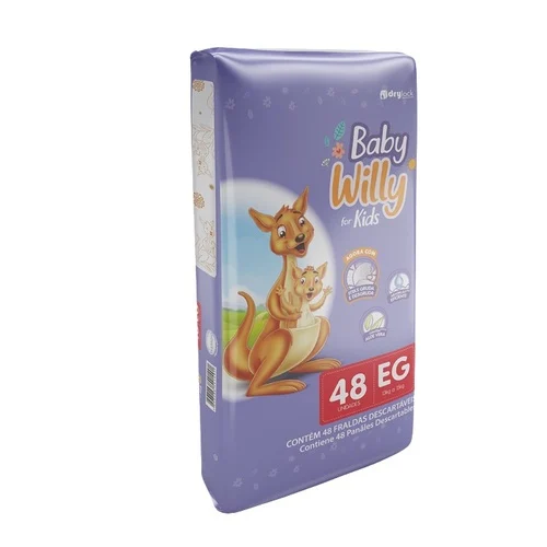 Fralda Infantil Baby Willy For Kids XG 48 unidades