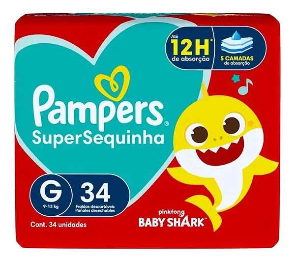 Fralda Infantil Pampers Supersequinha 34 unidades