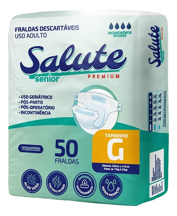 Fralda Adulto Salute G 50 unidades