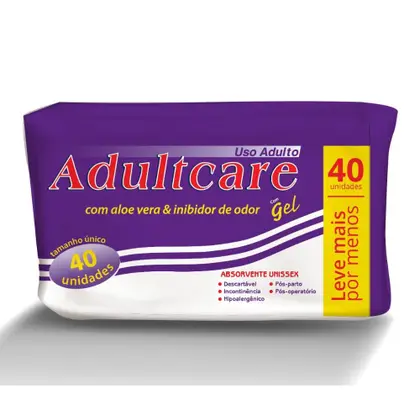 Absorvente Adulto Unissex Adultcare 40 unidades