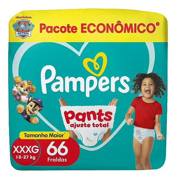 Fralda Infantil Pampers Pants Ajuste Total XXXG 66UN