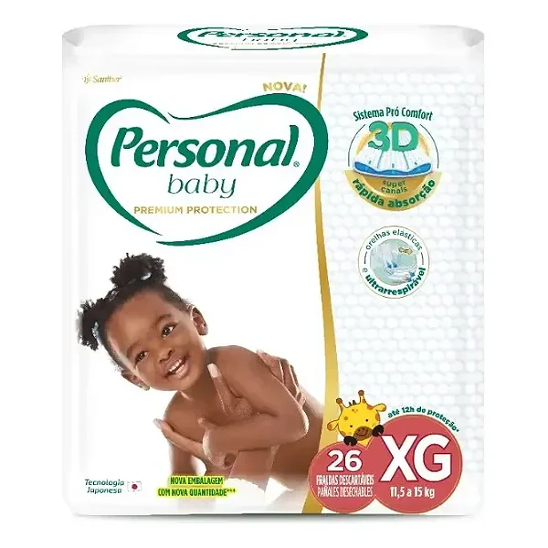 Fralda Infantil Personal Premium XG com 26 unidades