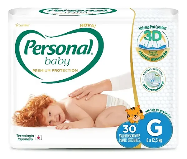 Fralda Infantil Personal Premium G com 30 unidades