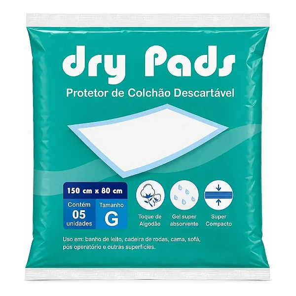 Protetor Descartavel Dry Pads G 5 unidades
