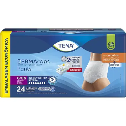 Roupa Íntima Adulto Tena Dermacare Pants G/EG com 24 unids